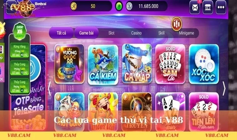 cac tua game thu vi tai v88 Các tựa game thú vị tại V88
